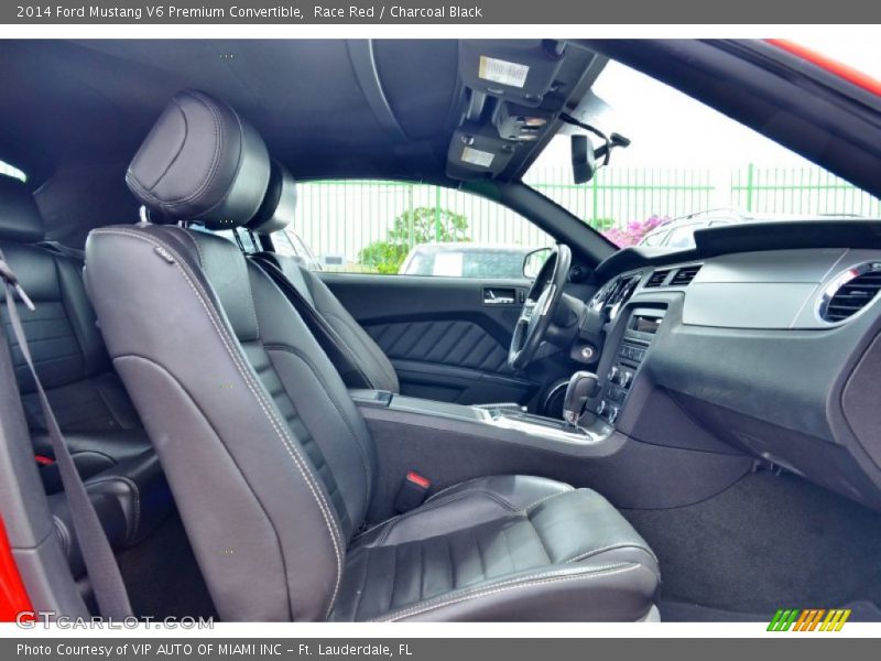 Front Seat of 2014 Mustang V6 Premium Convertible