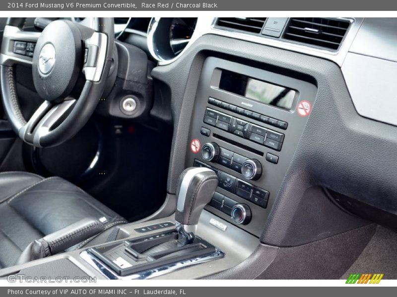 Controls of 2014 Mustang V6 Premium Convertible
