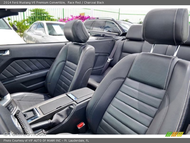 Front Seat of 2014 Mustang V6 Premium Convertible