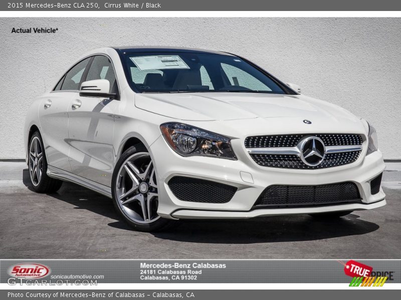 Cirrus White / Black 2015 Mercedes-Benz CLA 250