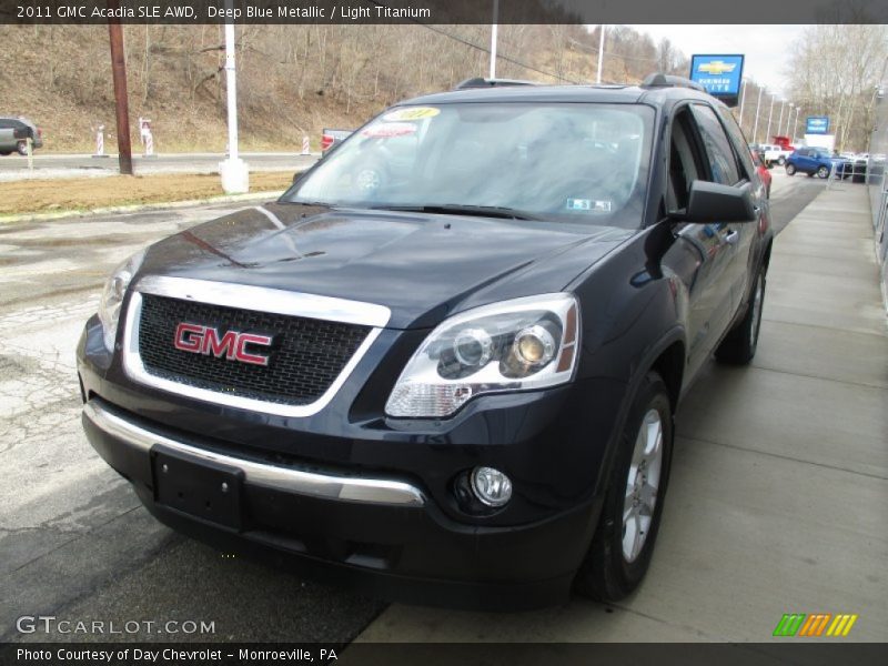 Deep Blue Metallic / Light Titanium 2011 GMC Acadia SLE AWD
