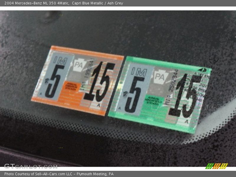 Capri Blue Metallic / Ash Grey 2004 Mercedes-Benz ML 350 4Matic