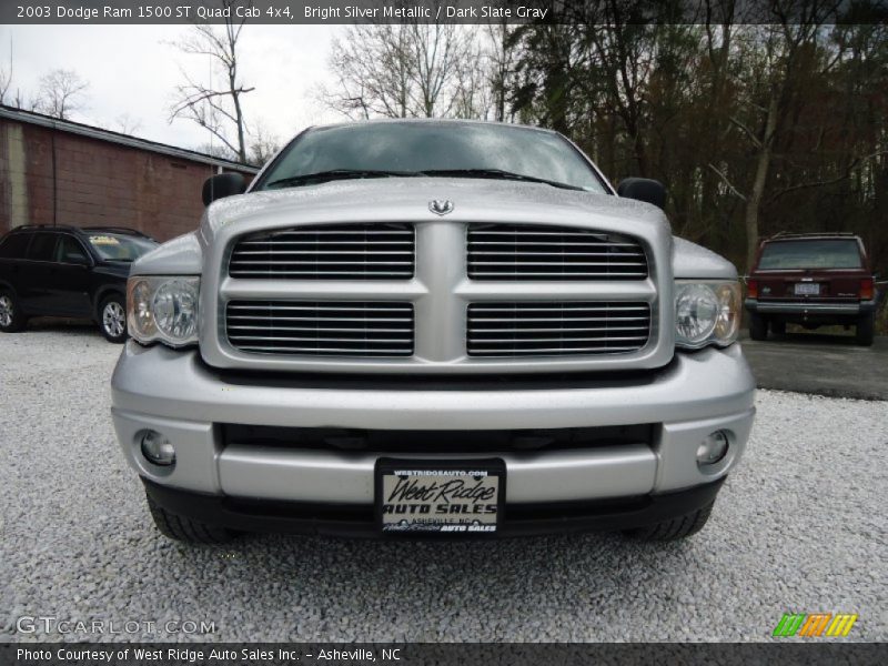 Bright Silver Metallic / Dark Slate Gray 2003 Dodge Ram 1500 ST Quad Cab 4x4