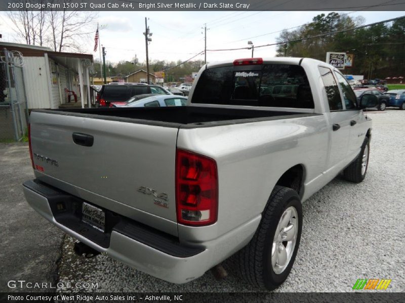 Bright Silver Metallic / Dark Slate Gray 2003 Dodge Ram 1500 ST Quad Cab 4x4