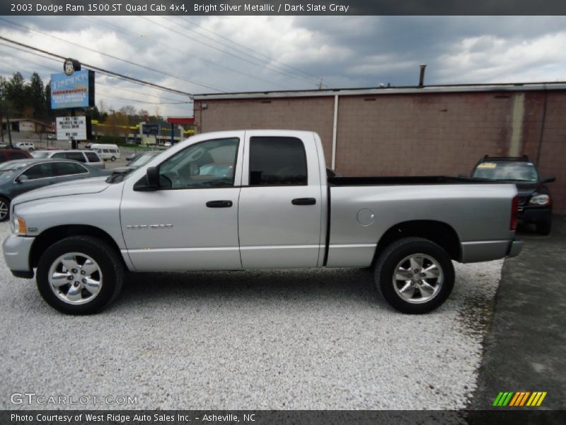 Bright Silver Metallic / Dark Slate Gray 2003 Dodge Ram 1500 ST Quad Cab 4x4