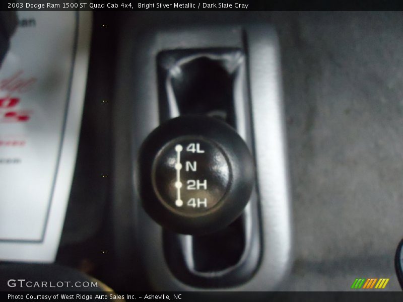 Bright Silver Metallic / Dark Slate Gray 2003 Dodge Ram 1500 ST Quad Cab 4x4