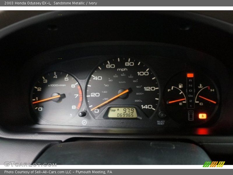 Sandstone Metallic / Ivory 2003 Honda Odyssey EX-L