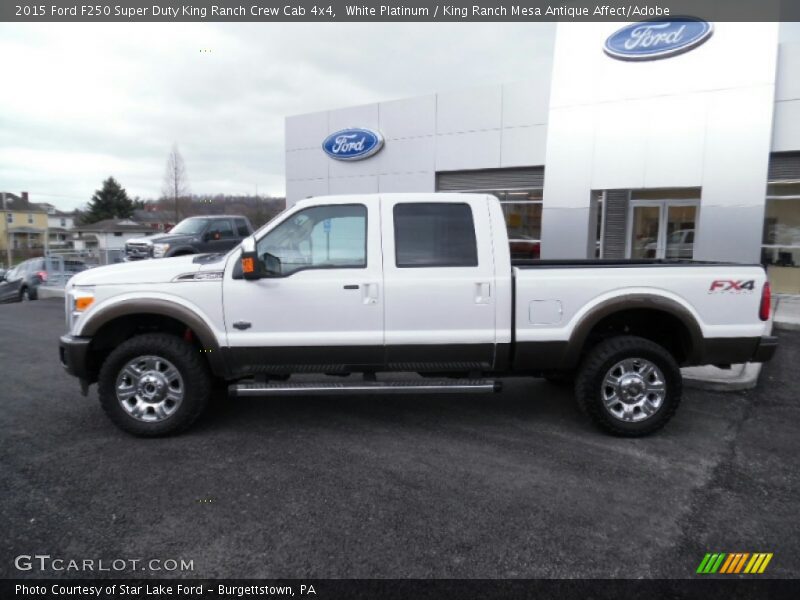  2015 F250 Super Duty King Ranch Crew Cab 4x4 White Platinum