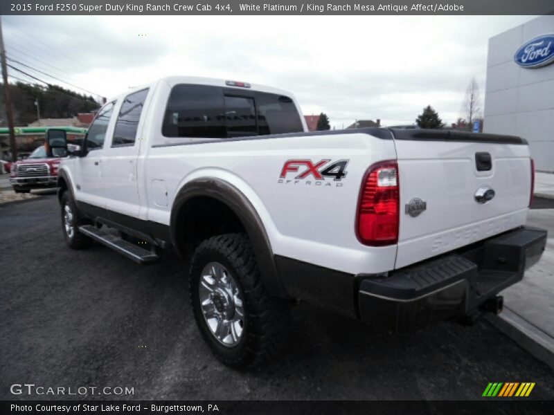 White Platinum / King Ranch Mesa Antique Affect/Adobe 2015 Ford F250 Super Duty King Ranch Crew Cab 4x4