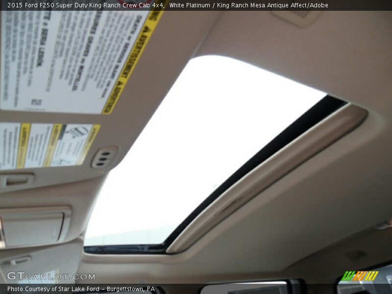 White Platinum / King Ranch Mesa Antique Affect/Adobe 2015 Ford F250 Super Duty King Ranch Crew Cab 4x4