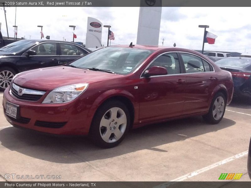 Red Jewel Tintcoat / Tan 2009 Saturn Aura XE