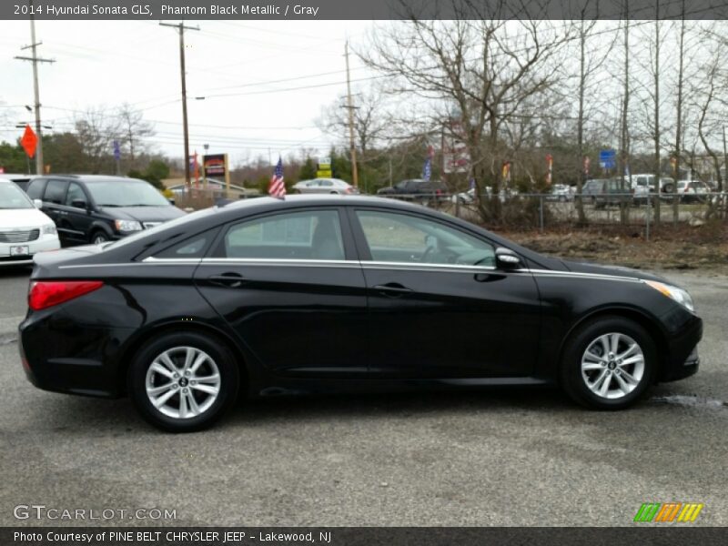 Phantom Black Metallic / Gray 2014 Hyundai Sonata GLS