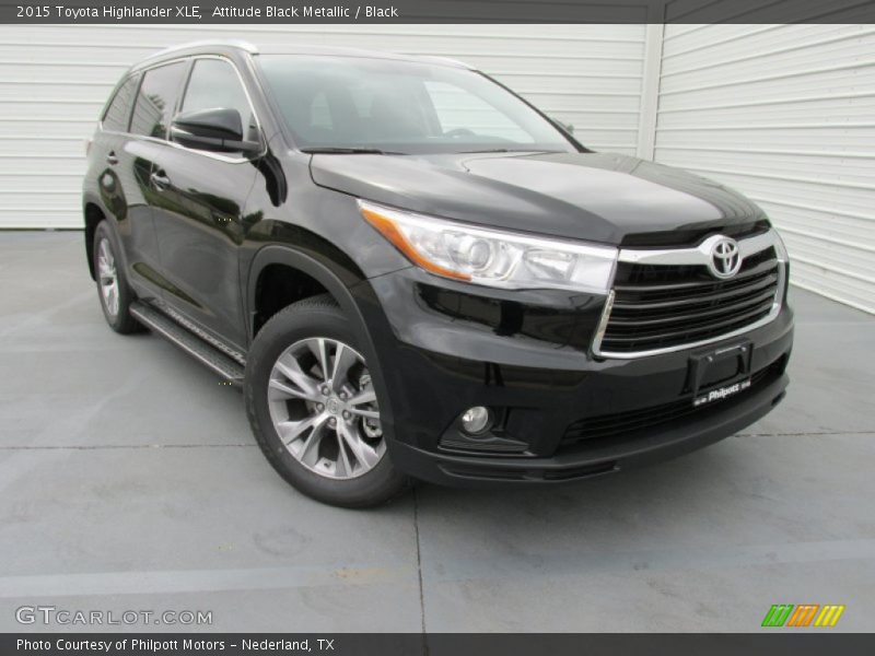 Attitude Black Metallic / Black 2015 Toyota Highlander XLE