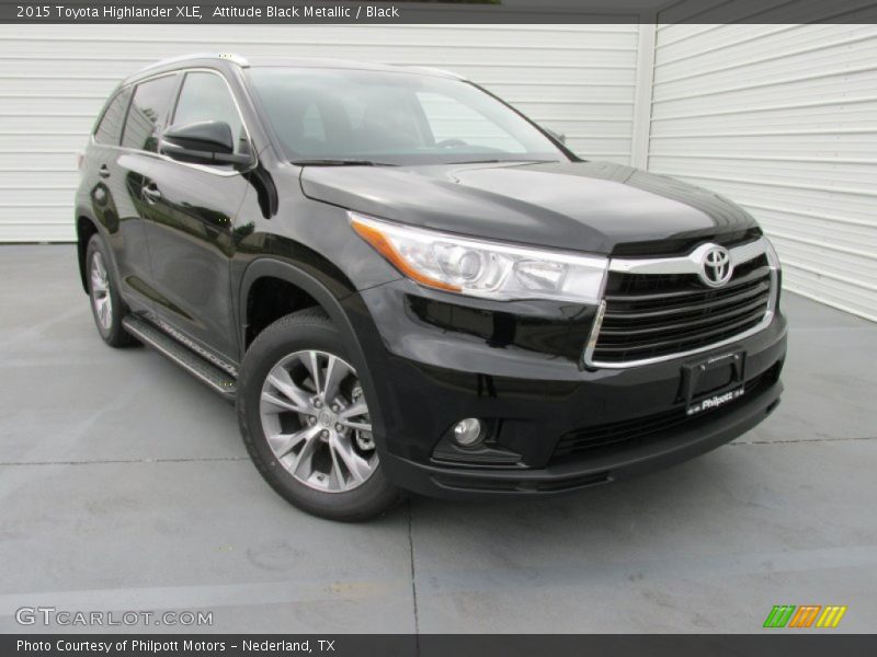 Attitude Black Metallic / Black 2015 Toyota Highlander XLE