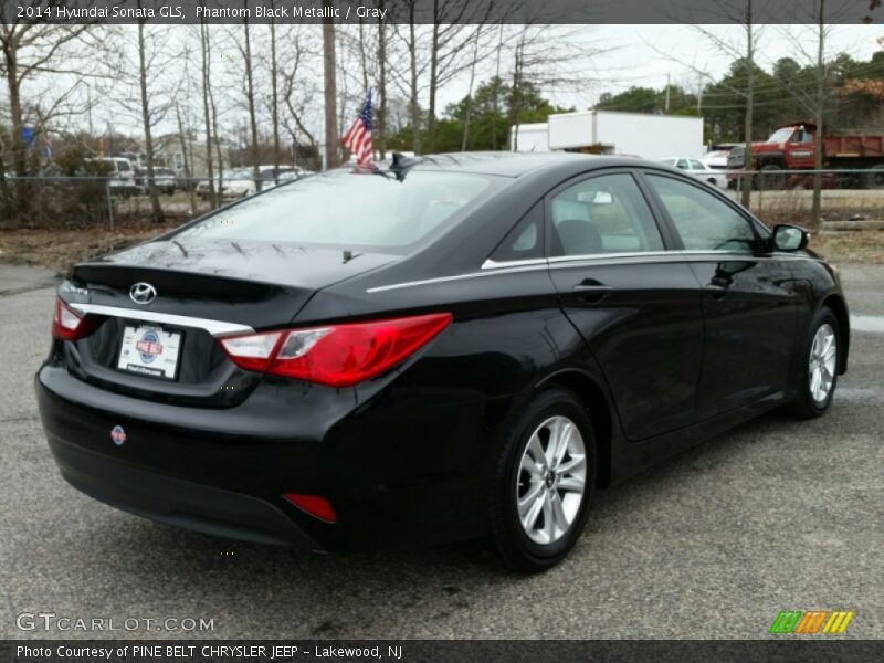 Phantom Black Metallic / Gray 2014 Hyundai Sonata GLS