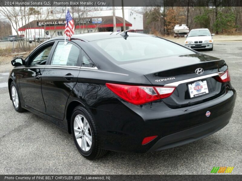 Phantom Black Metallic / Gray 2014 Hyundai Sonata GLS