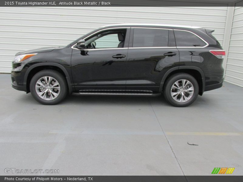 Attitude Black Metallic / Black 2015 Toyota Highlander XLE