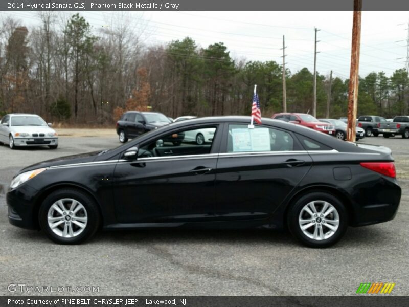 Phantom Black Metallic / Gray 2014 Hyundai Sonata GLS