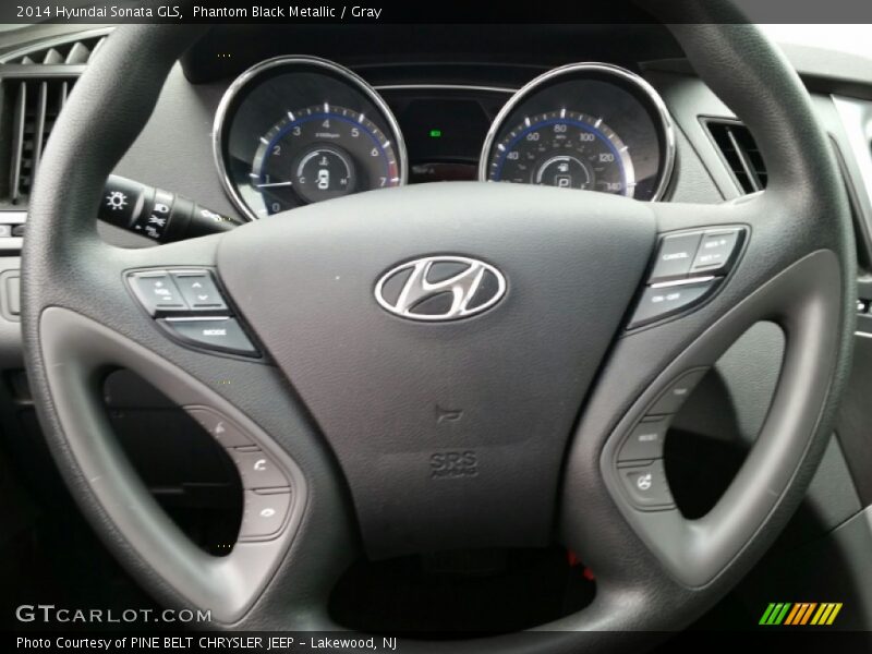 Phantom Black Metallic / Gray 2014 Hyundai Sonata GLS