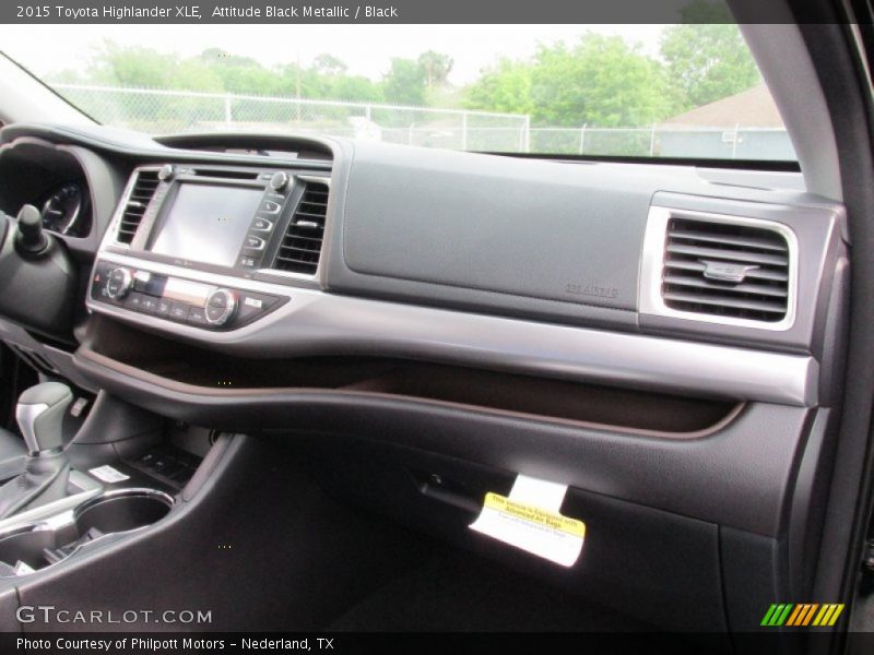 Attitude Black Metallic / Black 2015 Toyota Highlander XLE