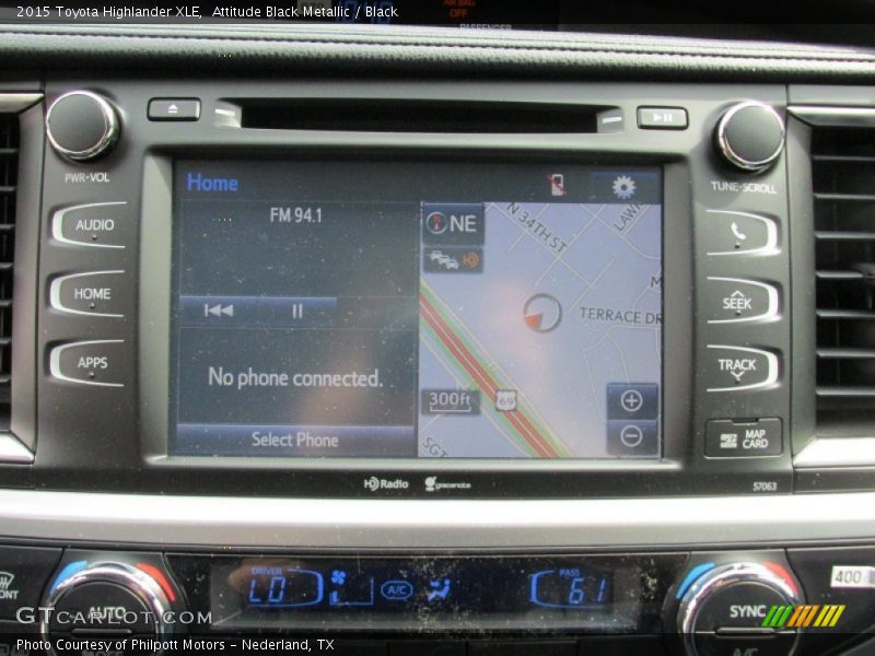 Attitude Black Metallic / Black 2015 Toyota Highlander XLE