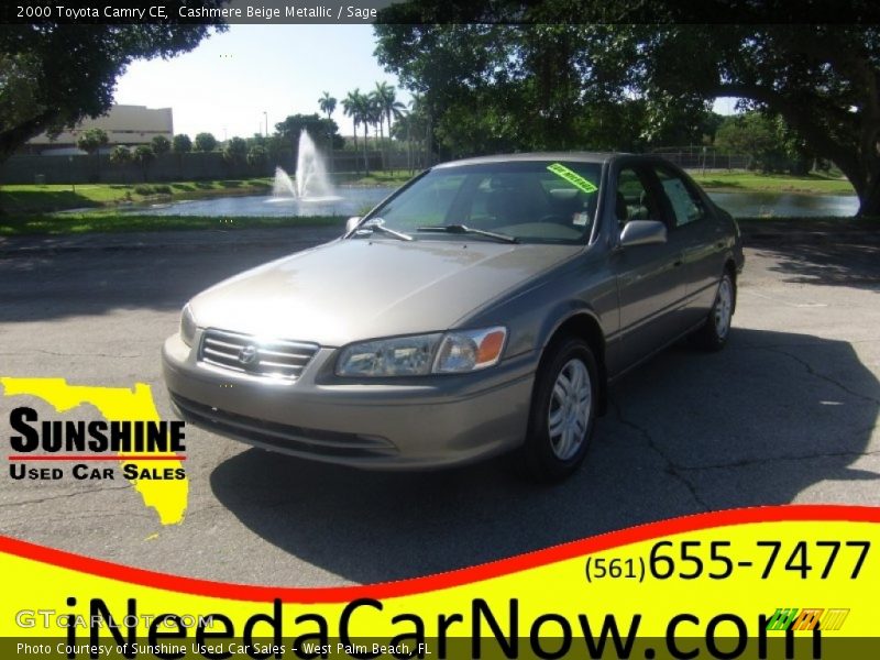 Cashmere Beige Metallic / Sage 2000 Toyota Camry CE