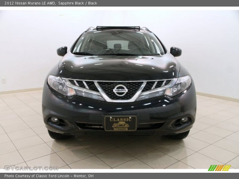 Sapphire Black / Black 2012 Nissan Murano LE AWD