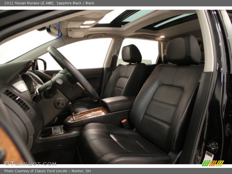 Sapphire Black / Black 2012 Nissan Murano LE AWD