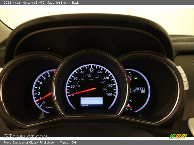 Sapphire Black / Black 2012 Nissan Murano LE AWD