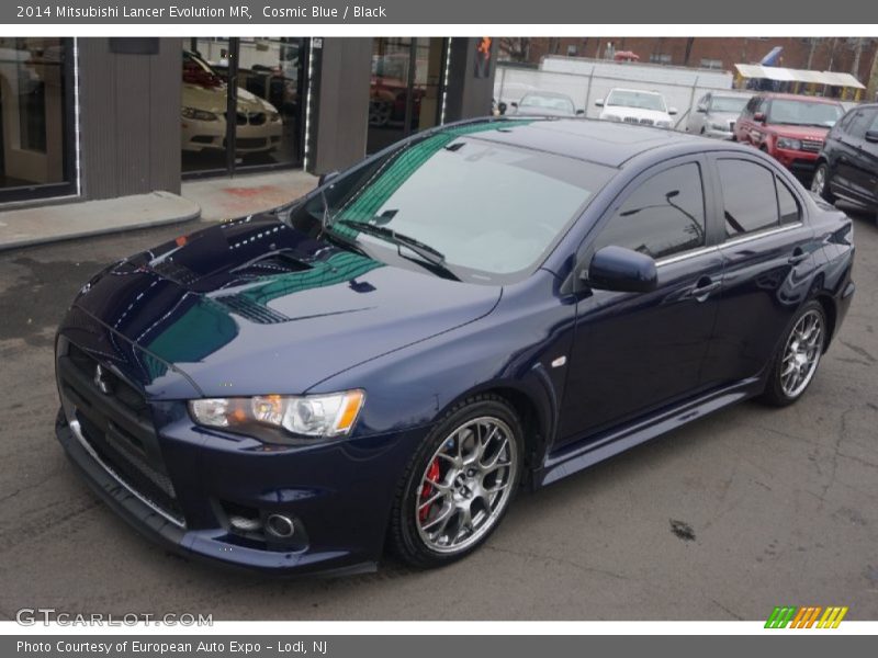 Cosmic Blue / Black 2014 Mitsubishi Lancer Evolution MR