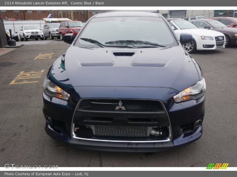 Cosmic Blue / Black 2014 Mitsubishi Lancer Evolution MR