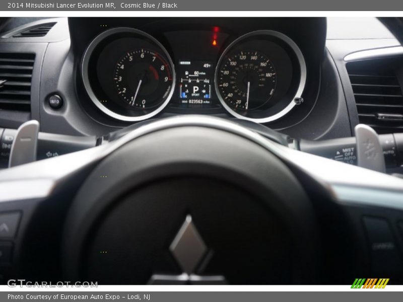 Cosmic Blue / Black 2014 Mitsubishi Lancer Evolution MR