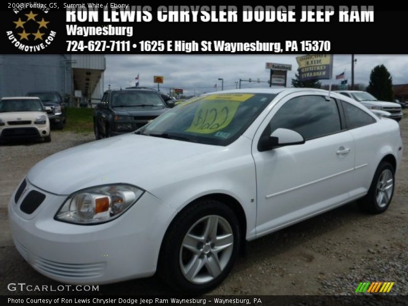 Summit White / Ebony 2008 Pontiac G5