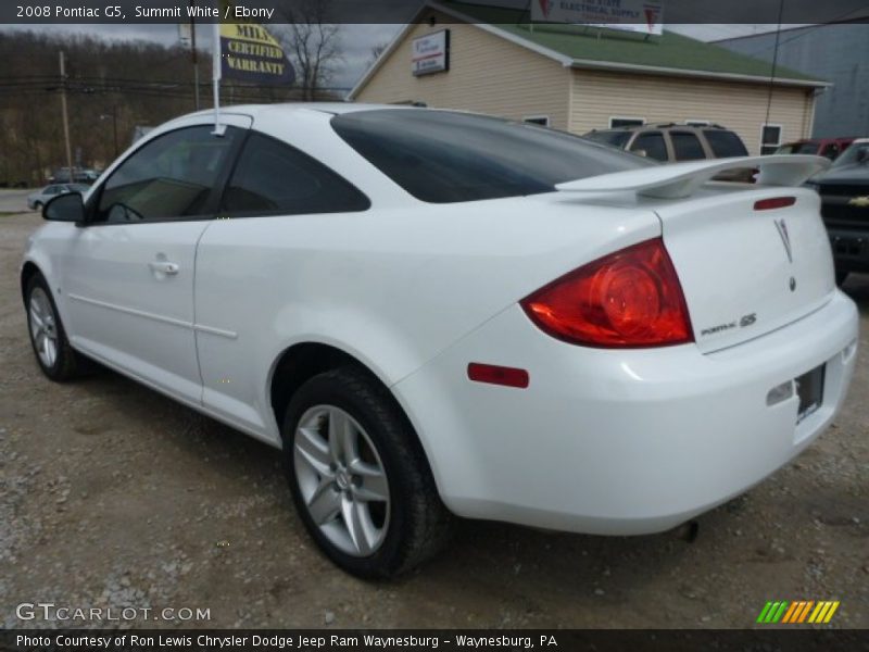 Summit White / Ebony 2008 Pontiac G5