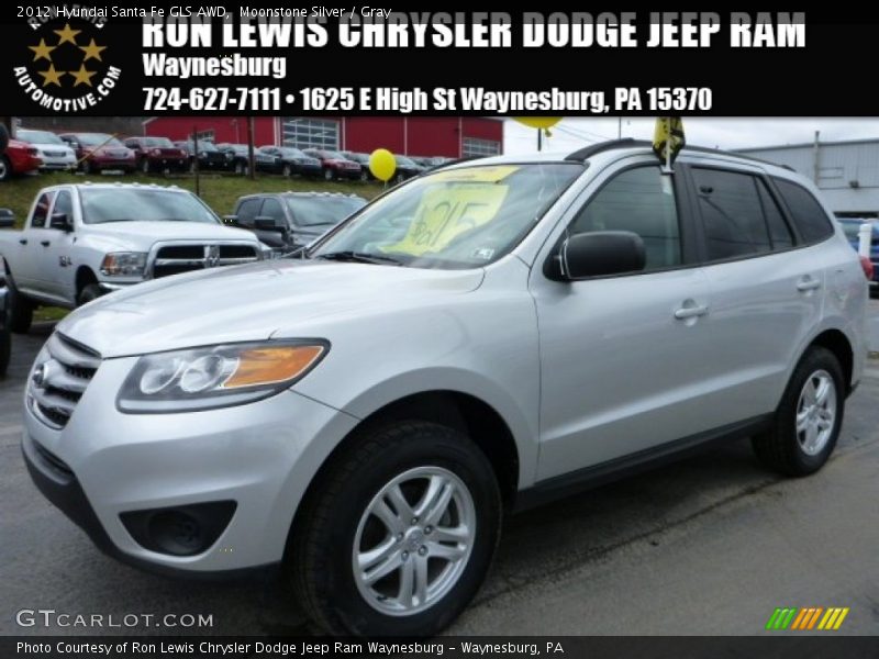 Moonstone Silver / Gray 2012 Hyundai Santa Fe GLS AWD