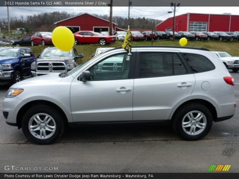 Moonstone Silver / Gray 2012 Hyundai Santa Fe GLS AWD
