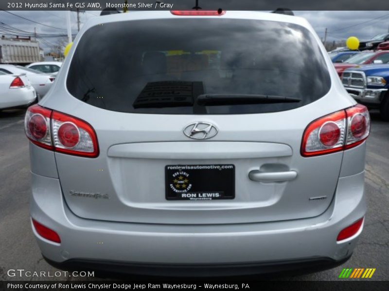 Moonstone Silver / Gray 2012 Hyundai Santa Fe GLS AWD