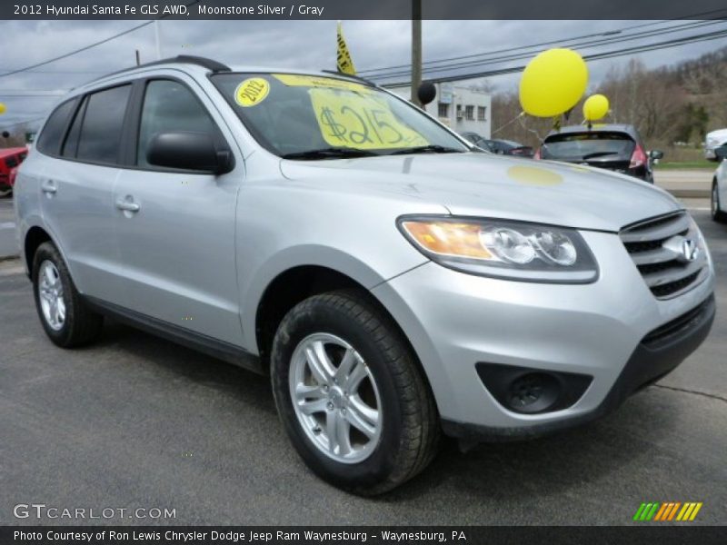 Moonstone Silver / Gray 2012 Hyundai Santa Fe GLS AWD