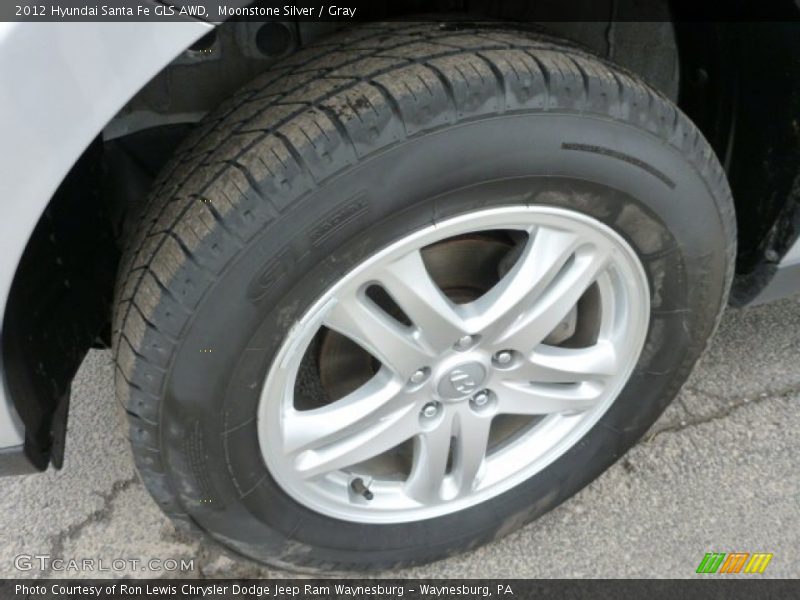 Moonstone Silver / Gray 2012 Hyundai Santa Fe GLS AWD