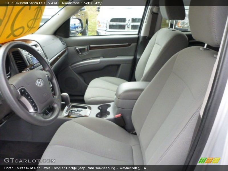 Moonstone Silver / Gray 2012 Hyundai Santa Fe GLS AWD