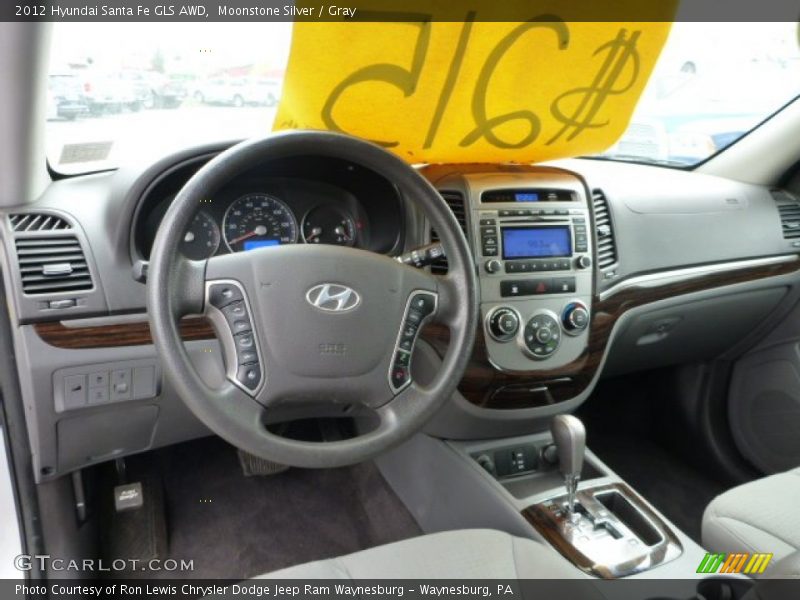 Moonstone Silver / Gray 2012 Hyundai Santa Fe GLS AWD