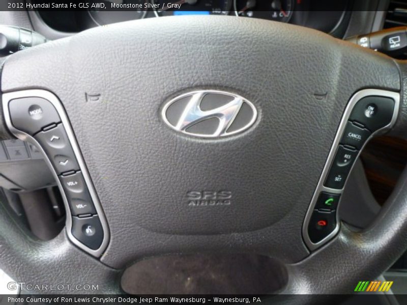 Moonstone Silver / Gray 2012 Hyundai Santa Fe GLS AWD