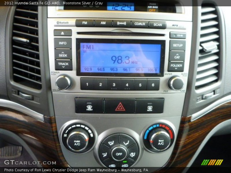 Moonstone Silver / Gray 2012 Hyundai Santa Fe GLS AWD