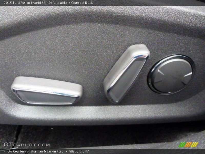Oxford White / Charcoal Black 2015 Ford Fusion Hybrid SE
