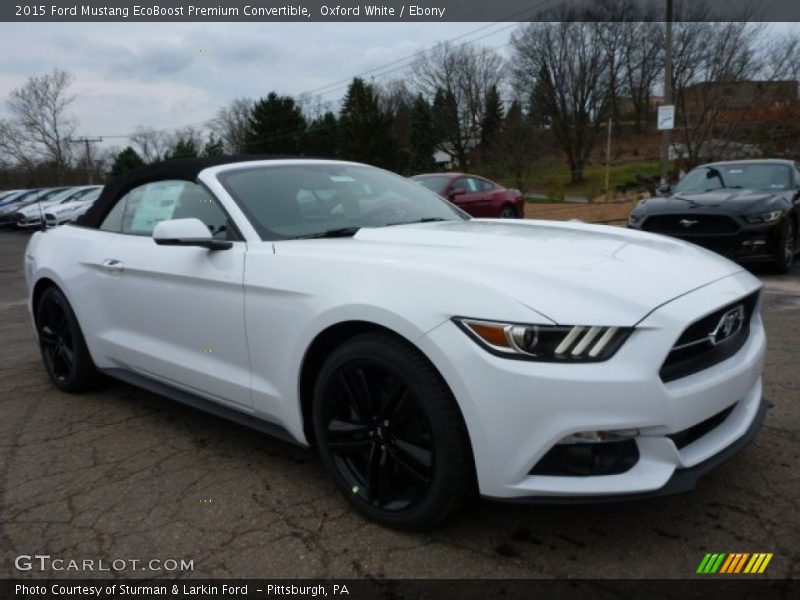 Oxford White / Ebony 2015 Ford Mustang EcoBoost Premium Convertible