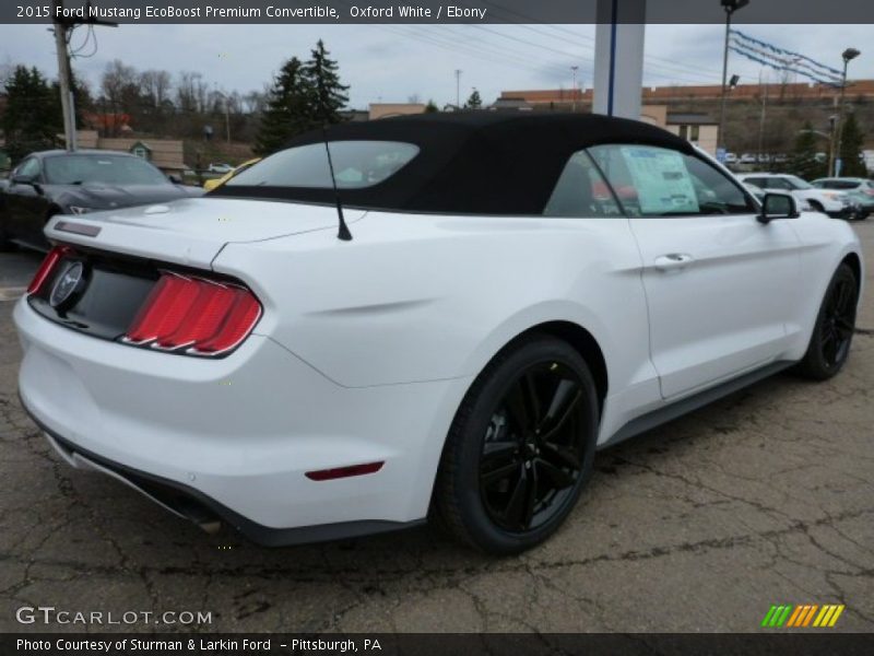 Oxford White / Ebony 2015 Ford Mustang EcoBoost Premium Convertible
