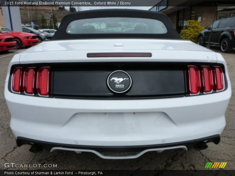 Oxford White / Ebony 2015 Ford Mustang EcoBoost Premium Convertible