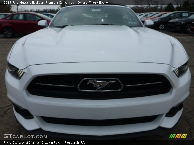 Oxford White / Ebony 2015 Ford Mustang EcoBoost Premium Convertible