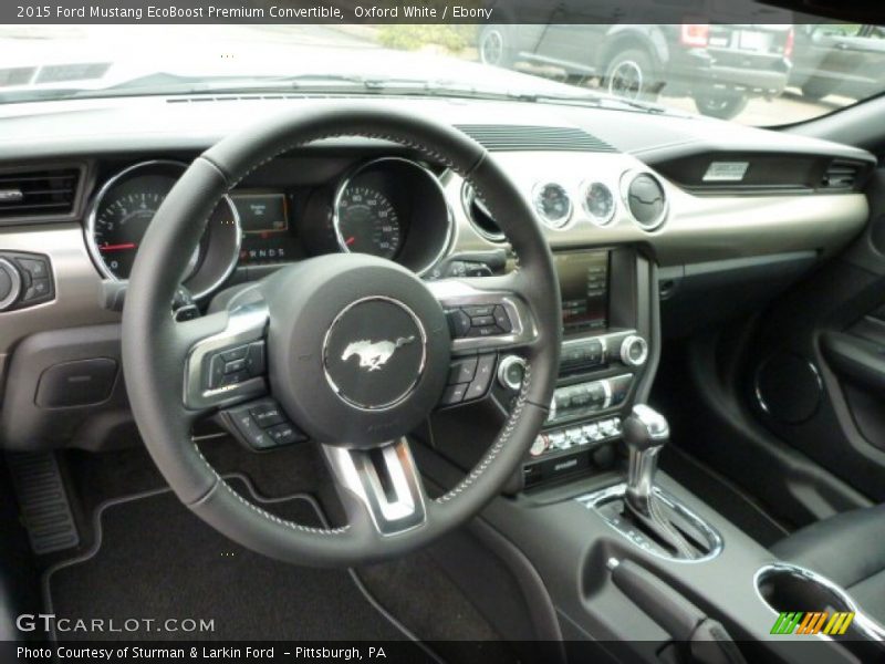 Oxford White / Ebony 2015 Ford Mustang EcoBoost Premium Convertible