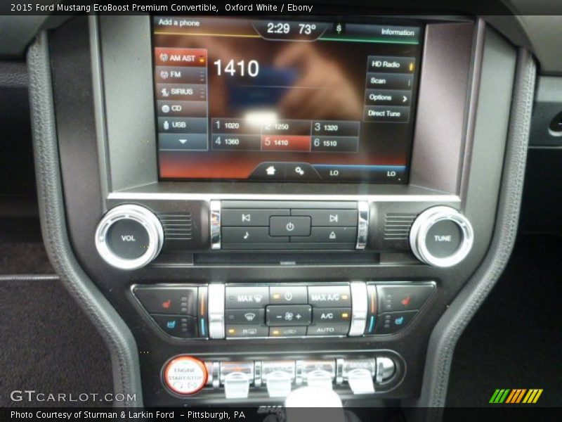 Oxford White / Ebony 2015 Ford Mustang EcoBoost Premium Convertible
